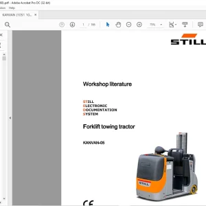 STILL STED Forklift towing tractor KANVAN-05 Workshop Manual  - PDF DOWNLOAD
