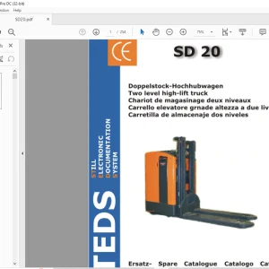 STILL STED Forklift SD 20 Two level high-lift truck Spare Parts List Manual -  PDF DOWNLOAD