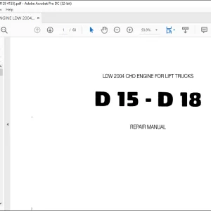 STILL STED LOW 2004 CHD ENGINE FOR LIFT TRUCKS D 15 - D 18 REPAIR MANUAL - PDF DOWNLOAD