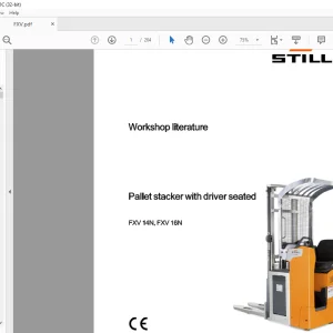 STILL STED Forklift  FXV 14N, FXV 16N  Pallet stacker with driver seated Workshop Manual - PDF DOWNLOAD