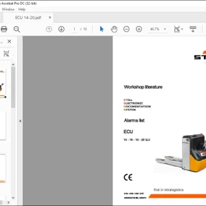 STILL STED forklift Alarms list ECU 14-16-18-20 Q.li Workshop Manual - PDF DOWNLOAD