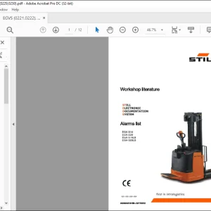 STILL STED forklift Alarms list EGV-S14 EGV-S20 EGV-S14LB EGV-S20LB Workshop Manual - PDF DOWNLOAD