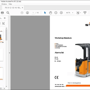 STILL STED forklift Alarms list FV-X FV-Xi 12-16 Q.li Workshop Manual - PDF DOWNLOAD