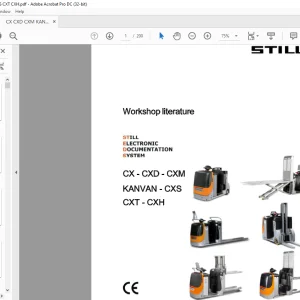 STILL STED forklift CX-CXD-CXM KANVAN-CXS CXT-CXH Workshop Manual - PDF DOWNLOAD