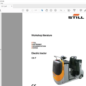 STILL STED forklift CX-T Electric tractor Workshop Manual - PDF DOWNLOAD