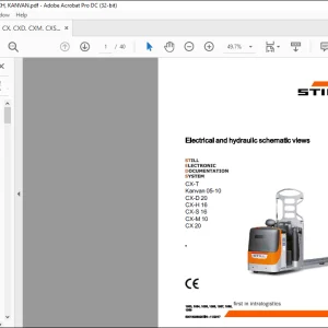 STILL STED forklift CX-T Kanvan 05-10 CX-D 20 CX-H 16 CX-S 16 CX-M 10 CX 20 Electrical and hydraulic schematic Manual - PDF DOWNLOAD