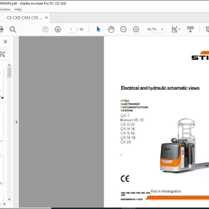 STILL STED forklift CX-T Kanvan 05-10 CX-D 20 CX-H 16 CX-S 16 CX-M 10 CX20 Electrical and hydraulic schematic Manual- PDF DOWNLOAD