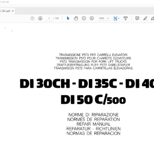 STILL STED forklift D130CH-D135C-D140C DI50 500 PST2 TRANSMISSION FOR FORK LIFT TRUCKS REPAIR MANUAL - PDF DOWNLOAD