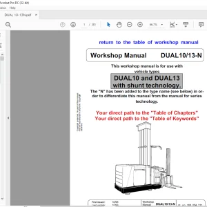 STILL STED forklift Dual 10 13-N Workshop Manual - PDF DOWNLOAD