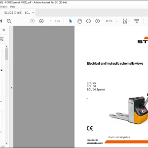 STILL STED forklift ECU 25 ECU 30 ECU 30 Special Electrical and hydraulic schematic Manual - PDF DOWNLOAD