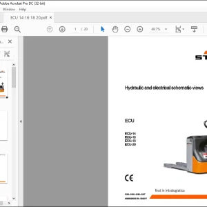 STILL STED forklift ECU ECU-14 ECU-16 ECU-18 ECU-20 Electrical and Hydraulic Schematic Manual  - PDF DOWNLOAD