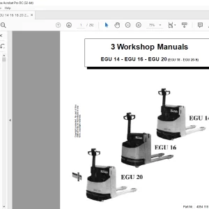STILL STED forklift EGU 14 - EGU 16 - EGU 20 (EGU 18 - EGU 20-S) 3 workshop Manual - PDF DOWNLOAD