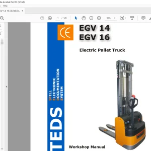 STILL STED forklift EGV 14 EGV 16 Electric Pallet Truck Workshop Manual - PDF DOWNLOAD