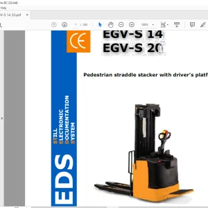 STILL STED forklift EGV-S 14 EGV-S 20 Workshop Manual  - PDF DOWNLOAD
