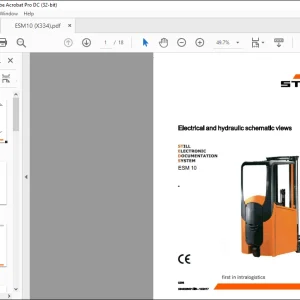 STILL STED forklift ESM 10 Electrical and Hydraulic Schematic Manual - PDF DOWNLOAD