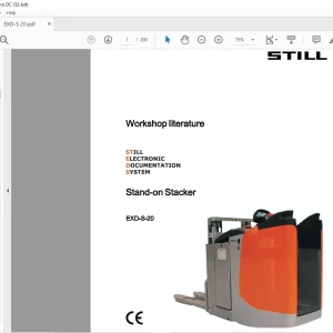 STILL STED forklift EXD-S-20 Stand-on Stacker Workshop Manual - PDF DOWNLOAD
