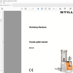 STILL STED forklift EXD20 Double pallet stacker Workshop Manual - PDF DOWNLOAD