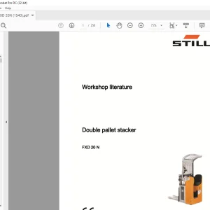 STILL STED forklift EXD20 N Double pallet stacker Workshop Manual  - PDF DOWNLOAD