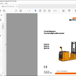 STILL STED forklift EXG10 EXG12 EXG16 Counterweight pallet stacker Circuit diagrams Schematic Manual - PDF DOWNLOAD