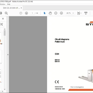 STILL STED forklift EXH EXH25 EXH 30 Pallet truck Electrical and hydraulic Circuit diagrams schematic Manual -  PDF DOWNLOAD