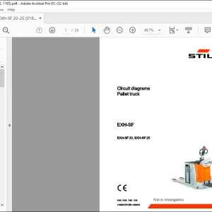 STILL STED forklift EXH-SF EXH-SF 20, EXH-SF 25 Pallet truck Circuit diagrams Schematic Manual - PDF DOWNLOAD