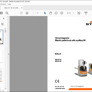 STILL STED forklift EXU-H EXU-H-18 EXU-H-20 Electric pallet truck with auxiliary lift Circuit diagrams schematic Manual  - PDF DOWNLOAD