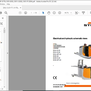 STILL STED forklift EXU-S 22 EXU-S 24 EXU-SF 20 EXD Electrical and hydraulic Schematic Manual -  PDF DOWNLOAD
