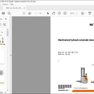 STILL STED forklift EXV 14 - 16 - 20 -SF  i  D EXP 14 -16-20 Electrical and hydraulic schematic Manual - PDF DOWNLOAD