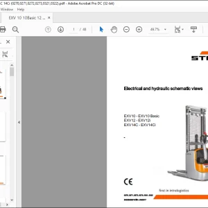 STILL STED forklift EXV10 - EXV10 Basic EXV12 - EXV12i EXV14C - EXV14Ci Electrical and hydraulic schematic Manual-  PDF DOWNLOAD