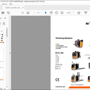 STILL STED forklift Error List CX CXD CXM CXS CXT KANVAN EXD-S EXU-S Workshop Manual-  PDF DOWNLOAD
