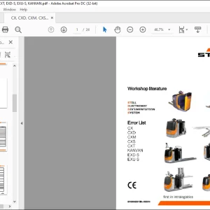 STILL STED forklift Error List CX CXD CXM CXS CXT KANVAN EXD-S EXU-S Workshop Manual - PDF DOWNLOAD
