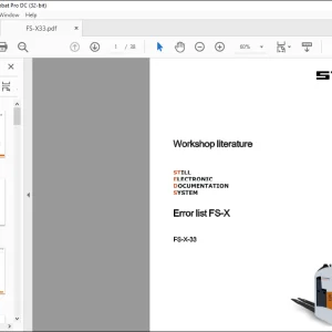 STILL STED forklift Error list FS-X Workshop Manual - PDF DOWNLOAD