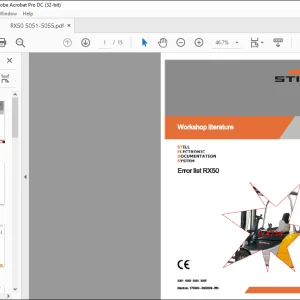 STILL STED forklift Error list RX50 Workshop Manual  - PDF DOWNLOAD
