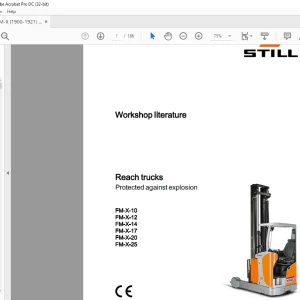 STILL STED forklift FM-X-10 FM-X-12 FM-X-14 FM-X-17 FM-X-20 FM-X-25 Reach trucks Workshop Manual - PDF DOWNLOAD
