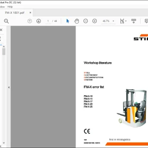 STILL STED forklift FM-X-10 FM-X-14 FM-X-17 FM-X-20 FM-X-25  Workshop Manual - PDF DOWNLOAD