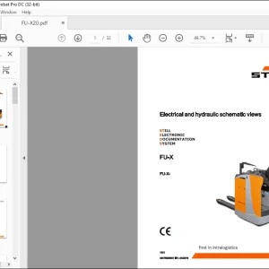 STILL STED forklift FU-X Electrical and hydraulic schematic Manual - PDF DOWNLOAD