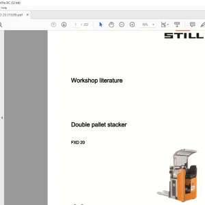 STILL STED forklift FXD20 Double pallet stacker Workshop Manual - PDF DOWNLOAD