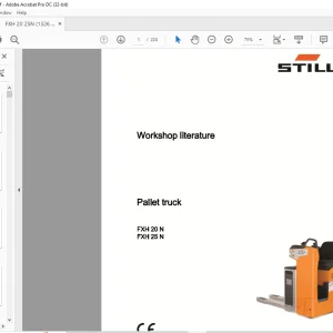 STILL STED forklift FXH 20 N FXH 25 N Pallet truck Workshop Manual  - PDF DOWNLOAD