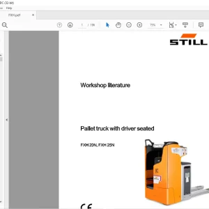 STILL STED forklift FXH 20N, FXH 25N Pallet truck with driver seated Workshop Manual - PDF DOWNLOAD