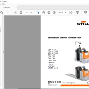 STILL STED forklift OPX 20  25 OPX 20 PLUS OPX 25 PLUS OPX-L 12 OPX-L 16 OPX-L 20 OPX-L 20 S OPX-D 20 LTX 50 LTX-T06 LTX-FF 05 10 Electrical and hydraulic schematic Manual - PDF DOWNLOAD