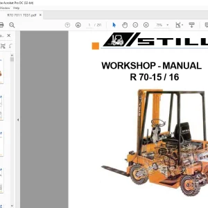 STILL STED forklift R 70-15 16 Workshop Manual - PDF DOWNLOAD