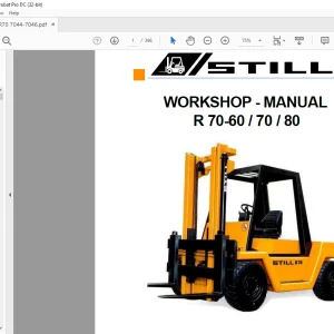 STILL STED forklift R 70-60 70 80 Workshop Manual  - PDF DOWNLOAD