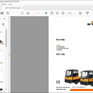STILL STED forklift R07,R08 Error lists Manual - PDF DOWNLOAD