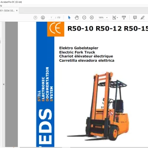STILL STED forklift R50-10 R50-12 R50-1516  Electric Fork Truck Workshop Manual - PDF DOWNLOAD