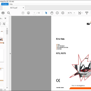 STILL STED forklift R70, RX70 Error list Manual - PDF DOWNLOAD