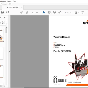 STILL STED forklift RX20 RX60 Workshop Manual  - PDF DOWNLOAD