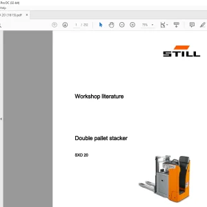 STILL STED forklift SXD20 Double pallet stacker Workshop Manual - PDF DOWNLOAD