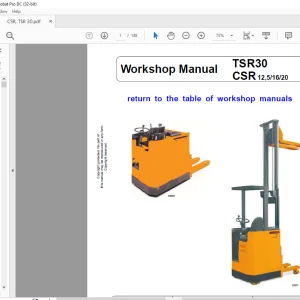 STILL STED forklift TSR30 CSR 12,5 16 20 Workshop Manual - PDF DOWNLOAD