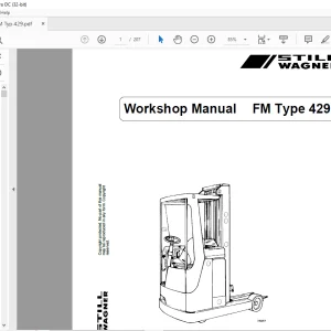 STILL STED forklift Wagner FM Type 429 Workshop Manual -  PDF DOWNLOAD