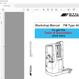 STILL WAGNER STED Forklift FM Type 447 Workshop Manual - PDF DOWNLOAD
